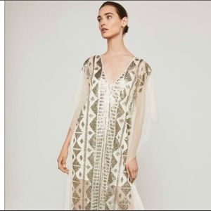 BCBGMAXAZARIA METALLIC CAFTAN